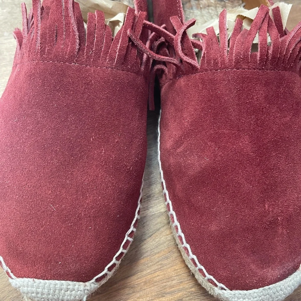 Chloé Fringe Suede Espadrilles 10 | needs insoles